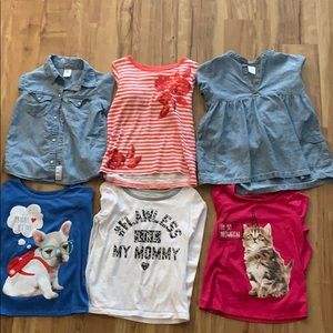 Gently used Girls 4T (9)tops and (2)bottoms.